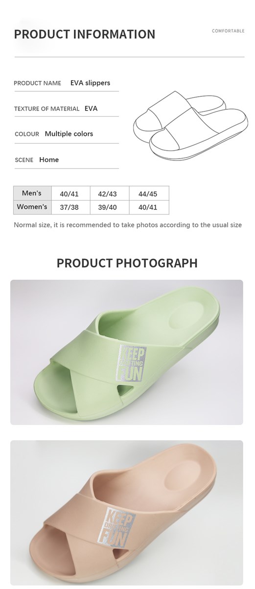 Antibacterial nonslip letter slippersunisex
