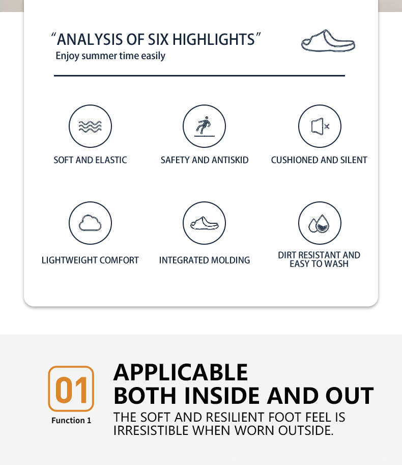 Antibacterial nonslip bottom hole slippersunisex