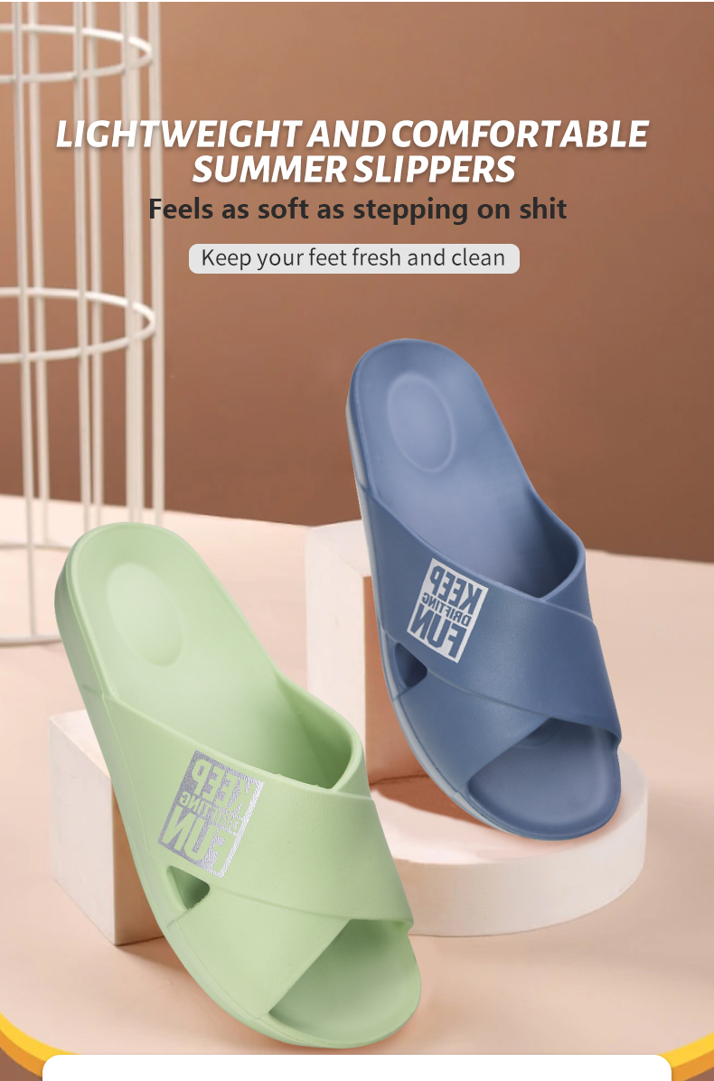 Antibacterial nonslip letter slippersunisex