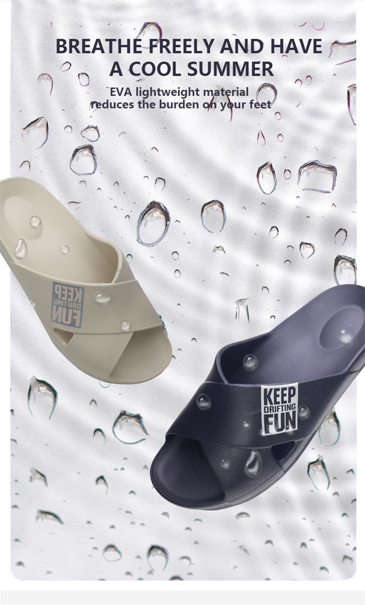 Antibacterial nonslip letter slippersunisex