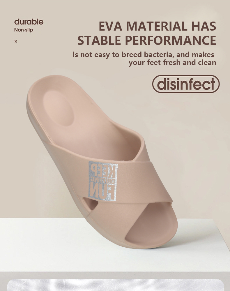 Antibacterial nonslip letter slippersunisex