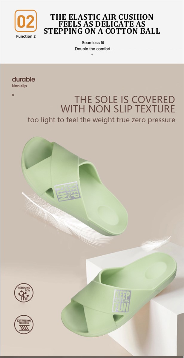 Antibacterial nonslip letter slippersunisex