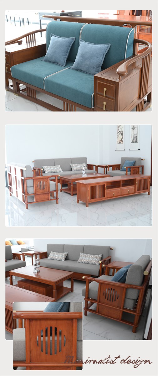 Solid wood sofa Imported solid wood pure manual traditional mortise and tenon technology