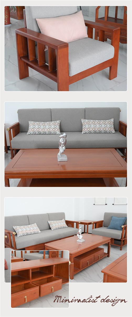 Solid wood sofa Imported solid wood pure manual traditional mortise and tenon technology
