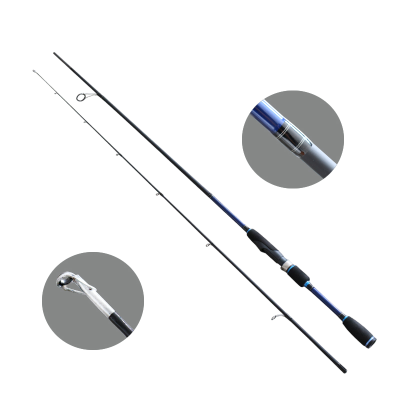 2 Sections Inshore Fishing Spinning Rod Light Weight Carbon Casting 18m 21m 24m 27m