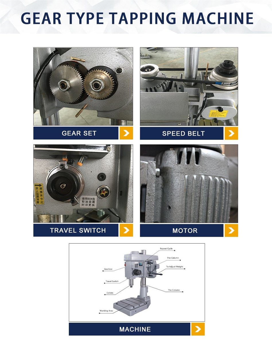 High Efficiency M32 Automatic Precision Hardware Gear Type Tapping Machine