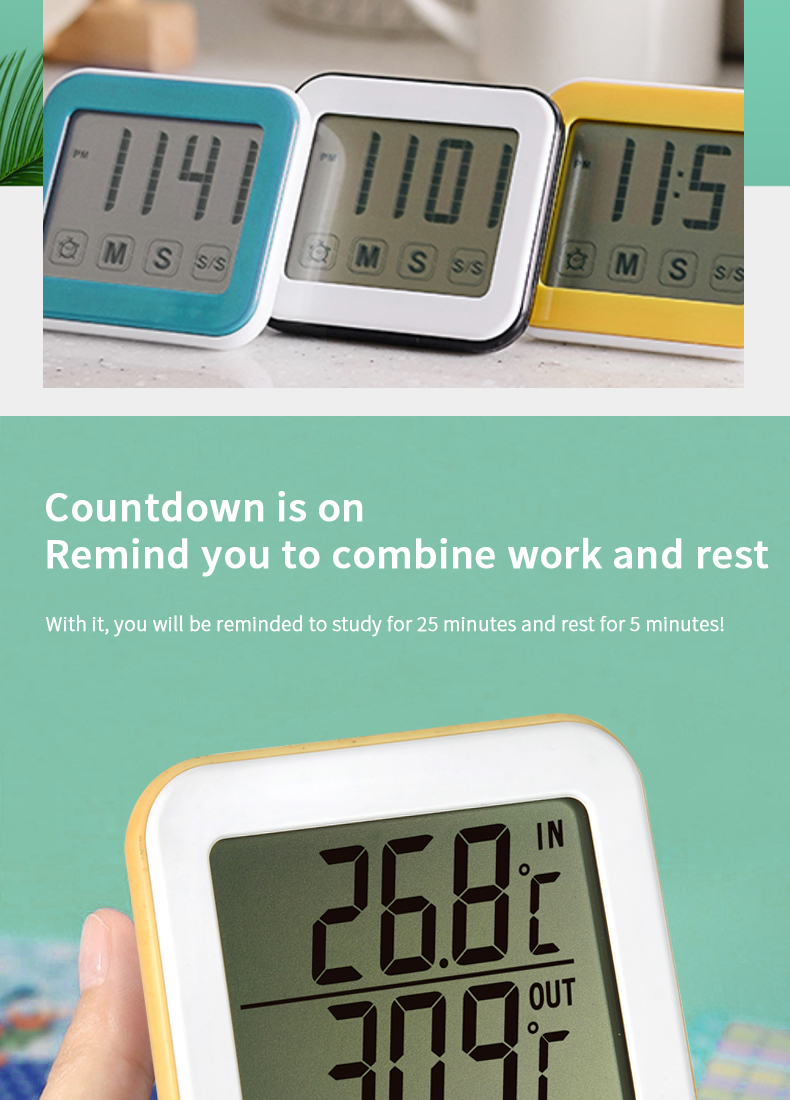 4114timer Timealarmcountdown threeinone function reasonable planning timefactory direct sale