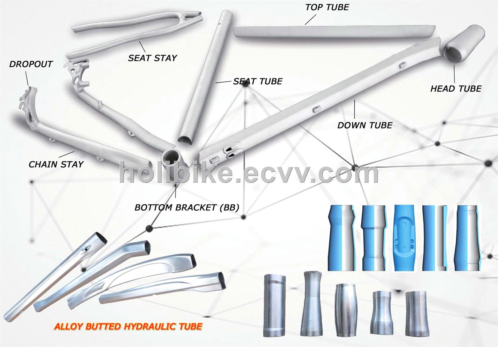 Bicycle Frame and Fork Tube Aluminum Alloy CKD Frame Tube and Parts