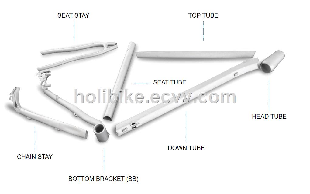 Bicycle Frame and Fork Tube Aluminum Alloy CKD Frame Tube and Parts