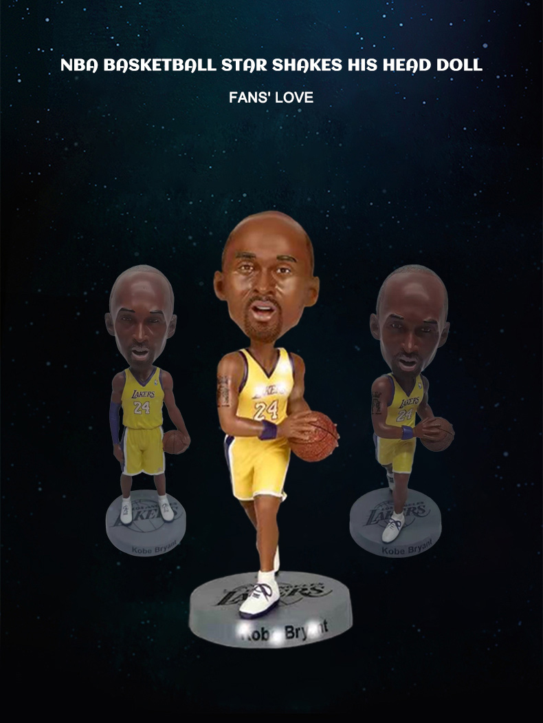 Wholesale Kobe Bryant Figured Funko Pop NBA Basketball Star Action Figure Resin Bobblehead Statue