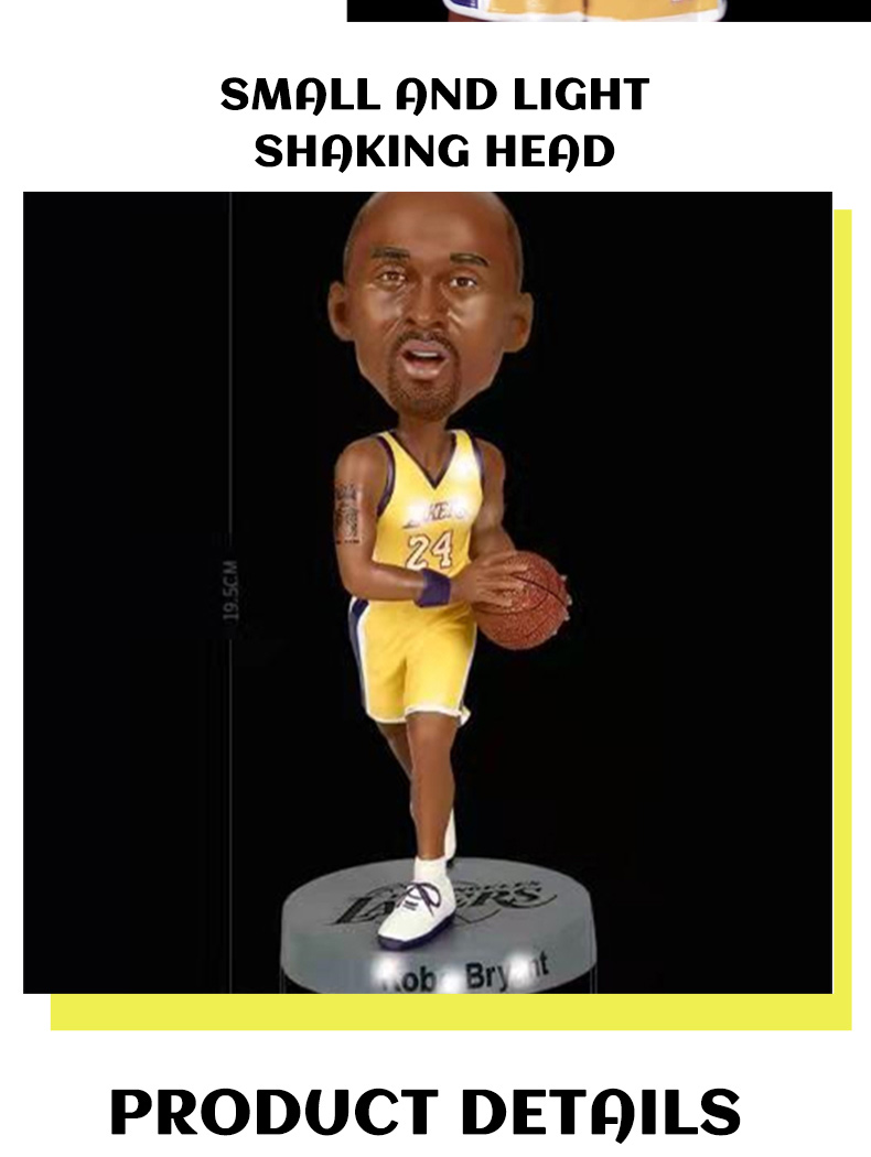 Wholesale Kobe Bryant Figured Funko Pop NBA Basketball Star Action Figure Resin Bobblehead Statue