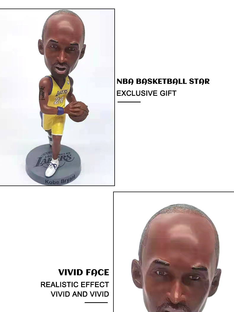 Wholesale Kobe Bryant Figured Funko Pop NBA Basketball Star Action Figure Resin Bobblehead Statue