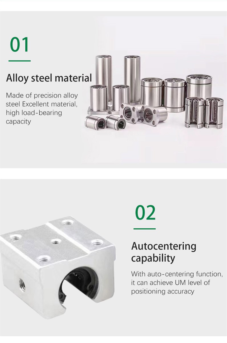 Linear Guide Bearings Linear Bearings Double Cut Edge Oval Flange