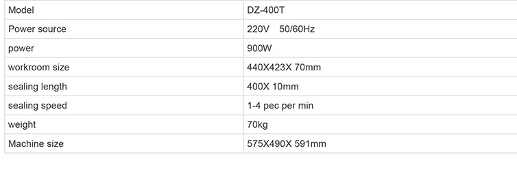 DZ400 Automatic Vacuum Packing Machine Sealing Machine