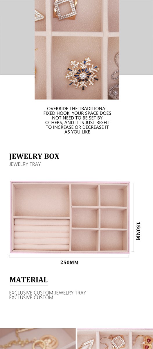 European and American style portable jewelry box clamshell simple earrings earrings ring storage cosmetics accessories s