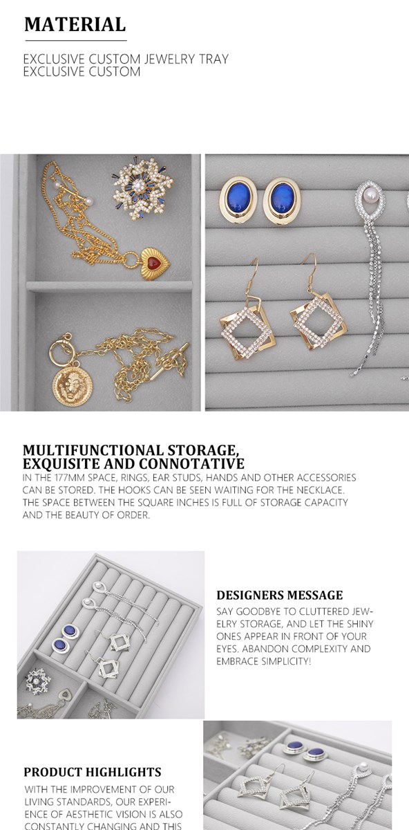 European and American style portable jewelry box clamshell simple earrings earrings ring storage cosmetics accessories s