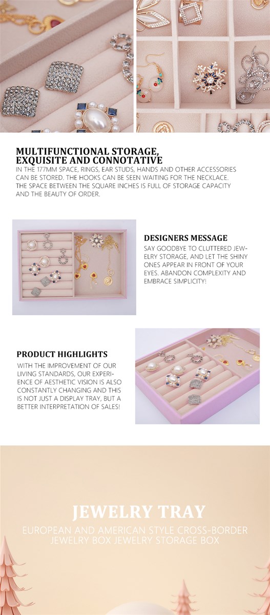 European and American style portable jewelry box clamshell simple earrings earrings ring storage cosmetics accessories s