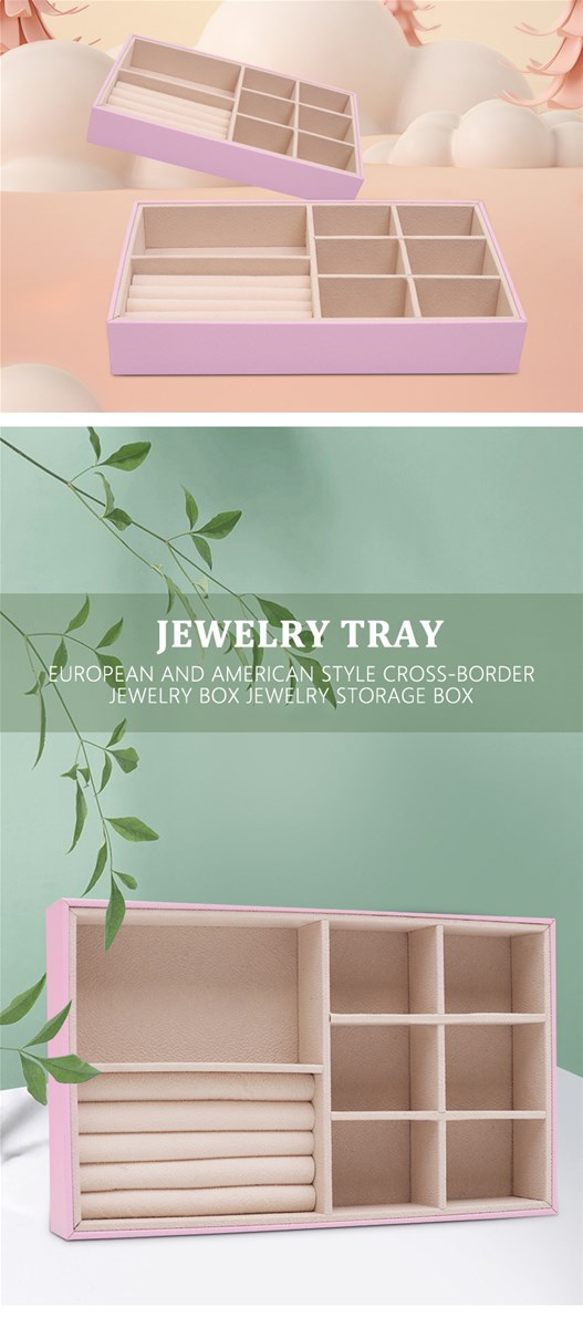 European and American style portable jewelry box clamshell simple earrings earrings ring storage cosmetics accessories s