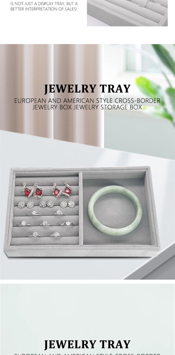 European and American style portable jewelry box clamshell simple earrings earrings ring storage cosmetics accessories s