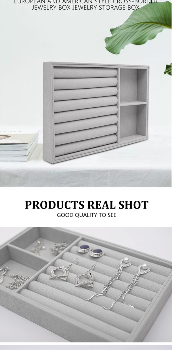 European and American style portable jewelry box clamshell simple earrings earrings ring storage cosmetics accessories s