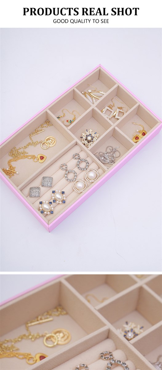 European and American style portable jewelry box clamshell simple earrings earrings ring storage cosmetics accessories s