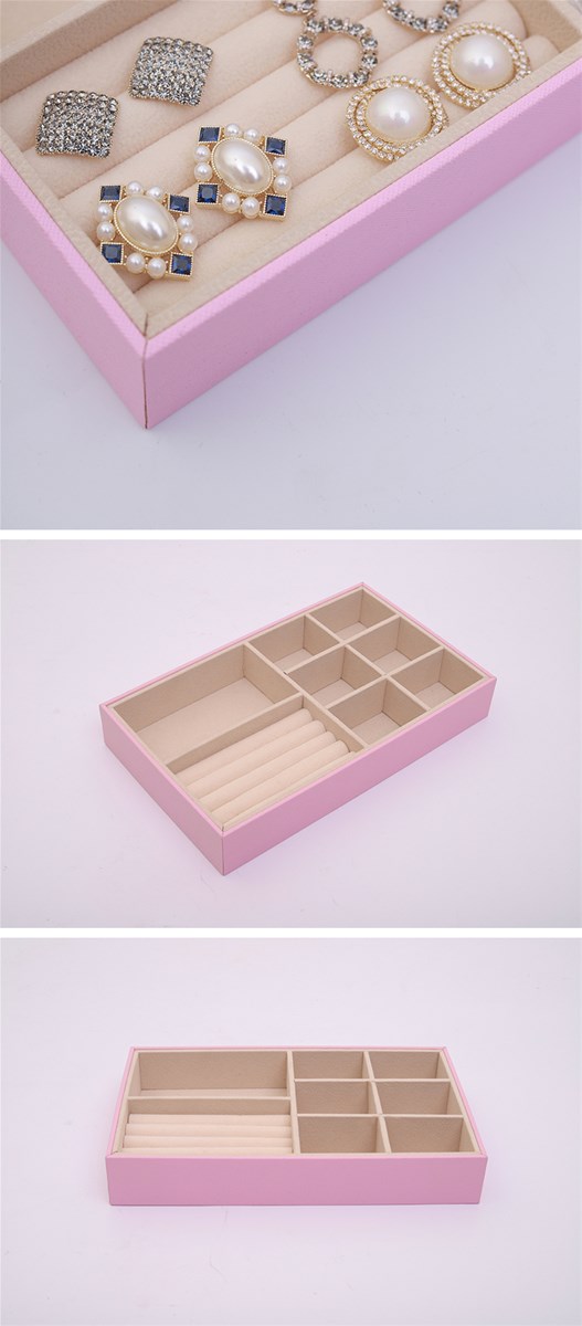 European and American style portable jewelry box clamshell simple earrings earrings ring storage cosmetics accessories s