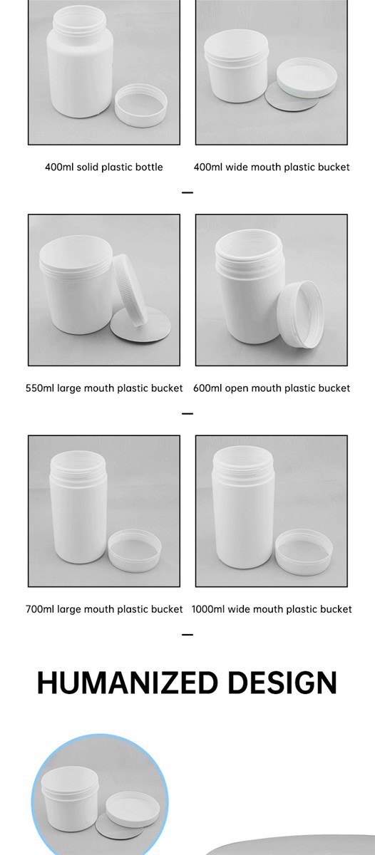 Largemouth plastic buckets plastic bottle