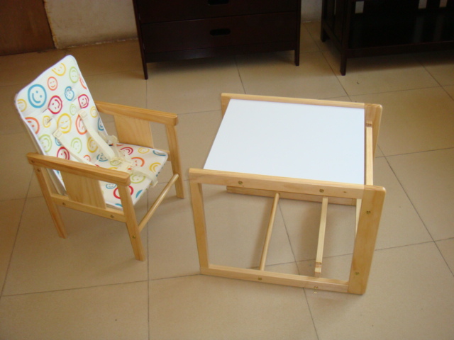 modern Wooden Design high quality Easy to Clean Baby dining High Chair Clearance Costco for sale