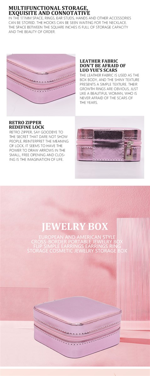 European and American style portable jewelry box clamshell simple earrings earrings ring storage cosmetics accessories s