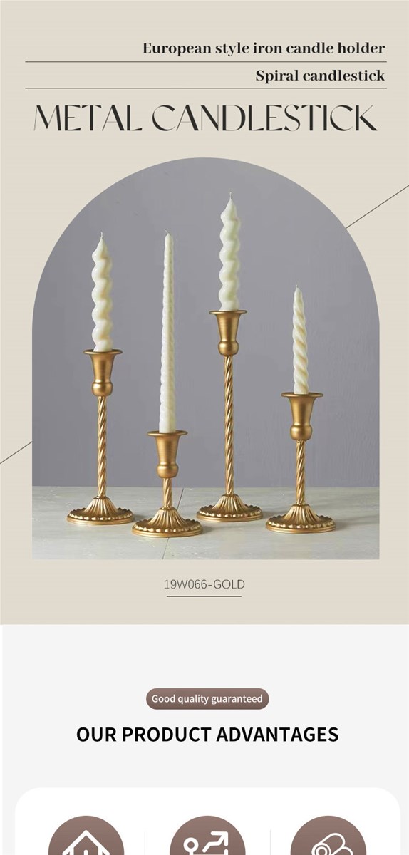 Candlestick 19W066 Gold white detailed dimensions consult customer service