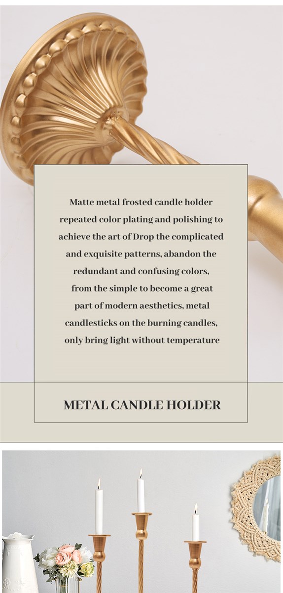 Candlestick 19W066 Gold white detailed dimensions consult customer service
