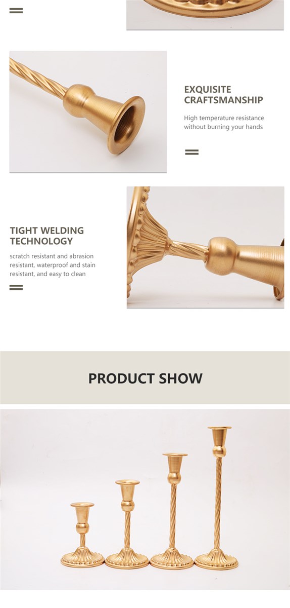 Candlestick 19W066 Gold white detailed dimensions consult customer service