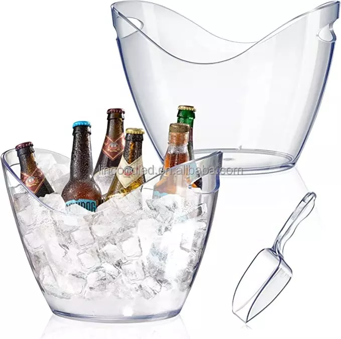 Cheap Price 35L Clear Plastic Bucket Nightclub Wine Beer Cool Ice Bucket