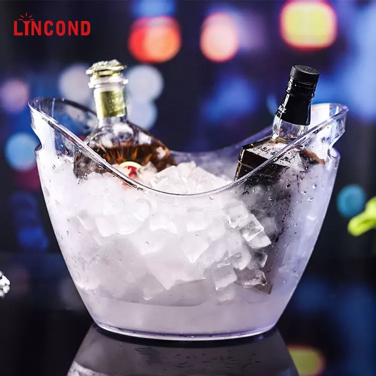 Cheap Price 35L Clear Plastic Bucket Nightclub Wine Beer Cool Ice Bucket