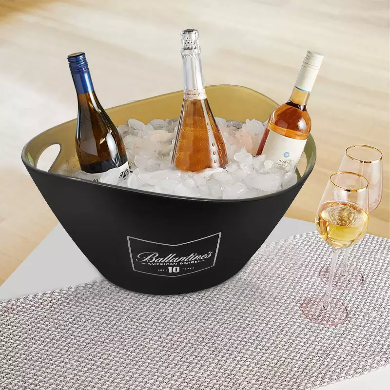 New Design Wholesale Multiple Colors Cooler Customized Acrylic Beer Plastic Ice Bucket