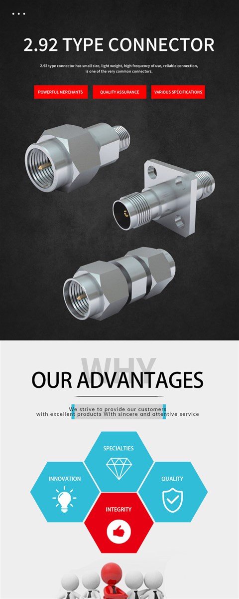 292 type connector has small size light weight high frequency of use reliable connection