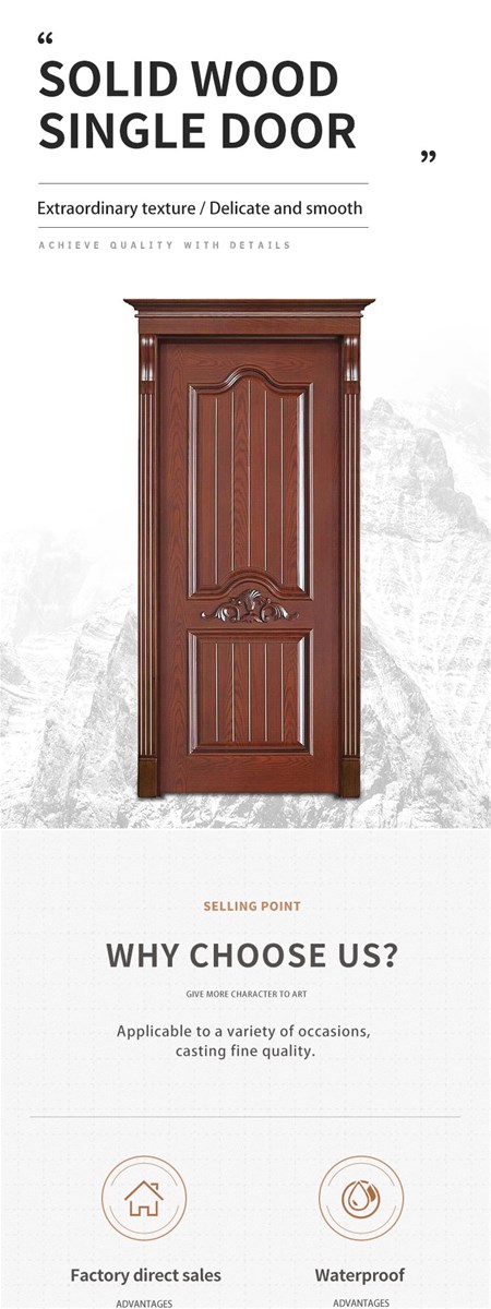 Deluxe carved antibuckle line single door HD002