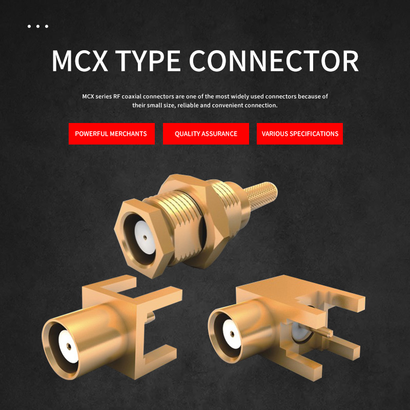 MCX series RF coaxial connectors are small in size reliable and easy to connect