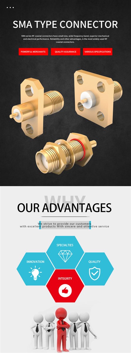 SMA type connector high frequency RF coaxial connector SMA female to SMA adapter