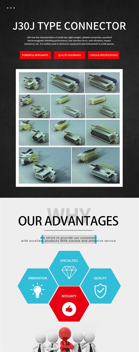 J30J has the characteristics of small size light weight reliable connection