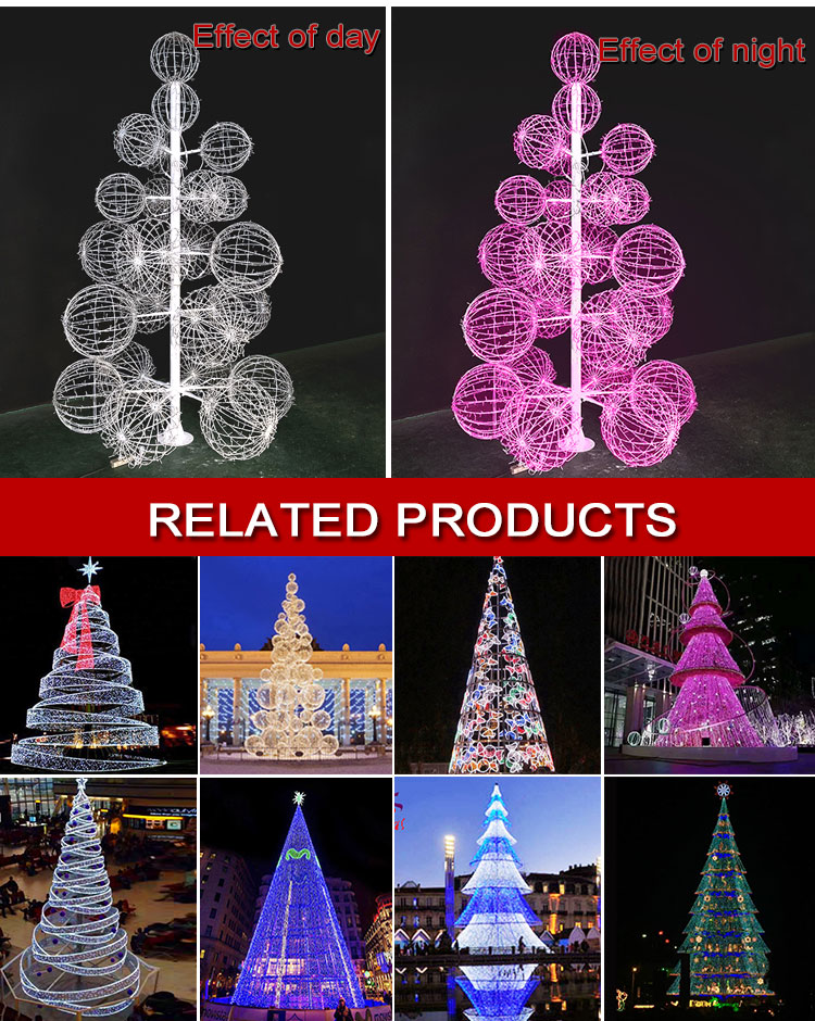 Square Waterproof Customized Giant LED Christmas Tree