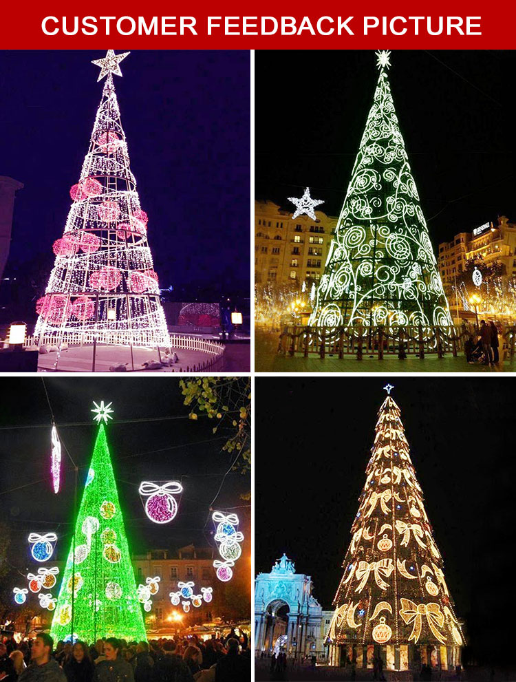 Square Waterproof Customized Giant LED Christmas Tree