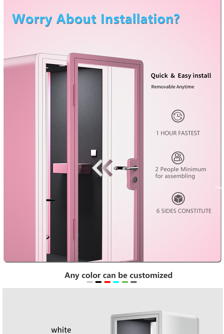 Professional office soundproof phone booth office pod meeting booth