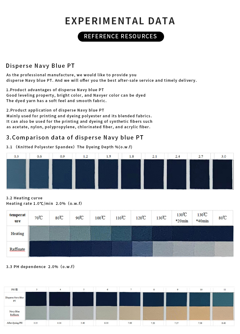 PT Disperse navy blue PT Mainly used for printing and dyeing polyester and its blended fabric