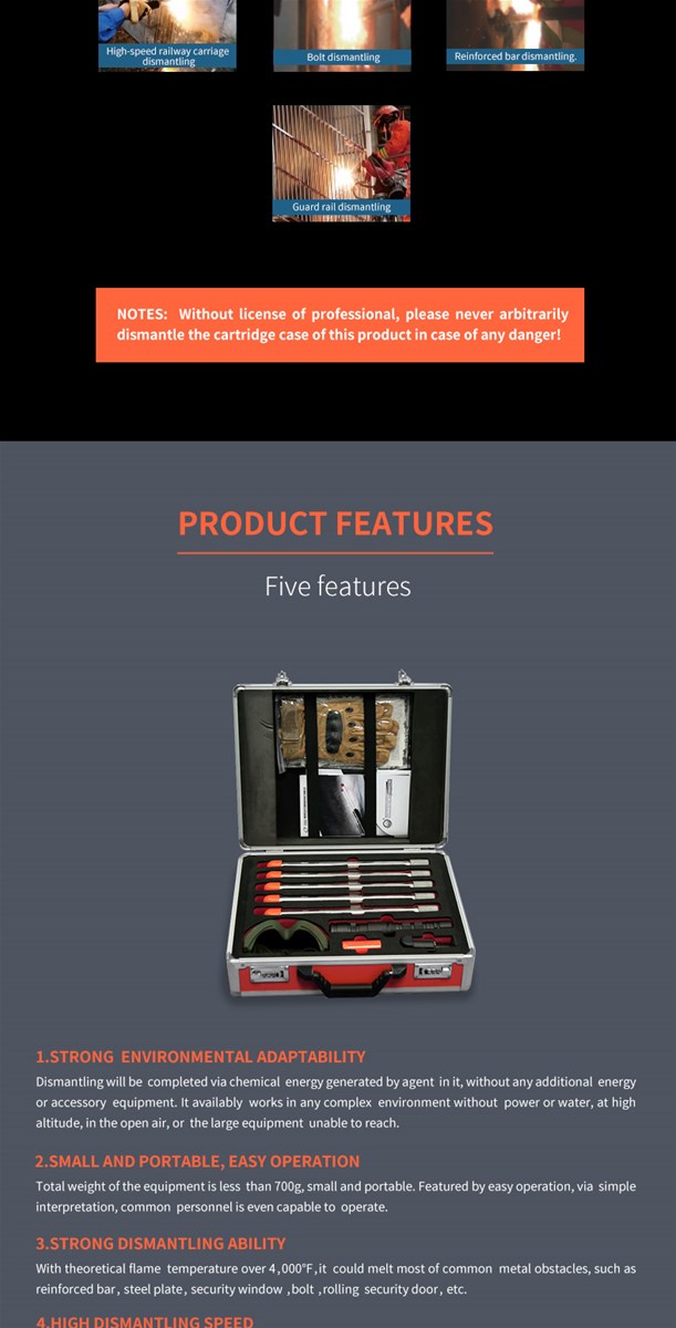 Nonelectric cutting torchspecial demolition toolportable dismantling tool