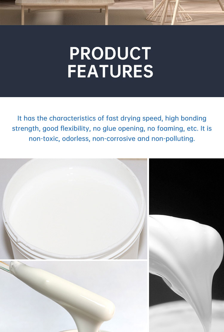 Multifunctional white the adhesive used for decoration has high bonding strength SH500