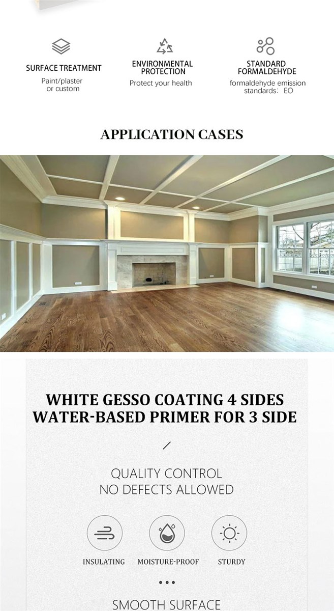 White gesso coating 4 sides and waterbased primer for 3 side FJEG radiata Pine brick mould White gesso coating 4 sides and waterbased primer for 3 side FJEG radiata Pine brick mould