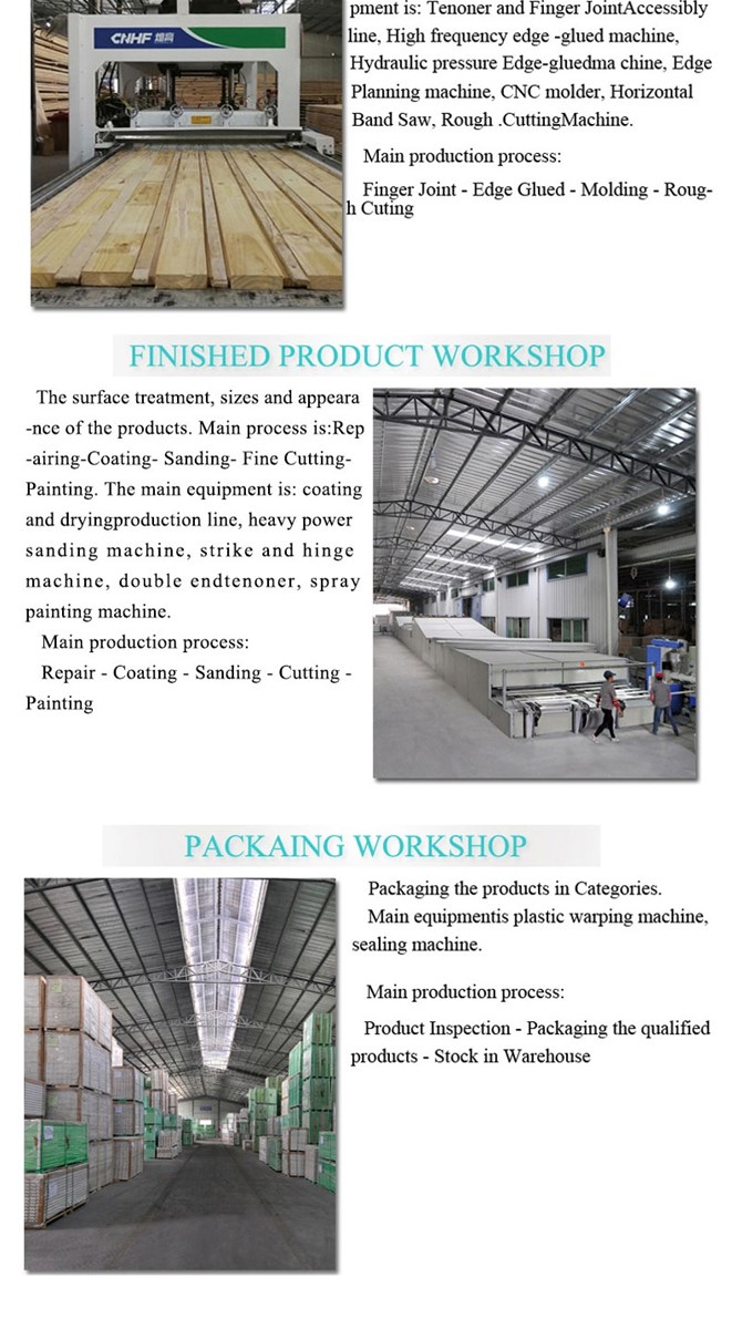 White gesso coating 4 sides and waterbased primer for 3 side FJEG radiata Pine flat jamb