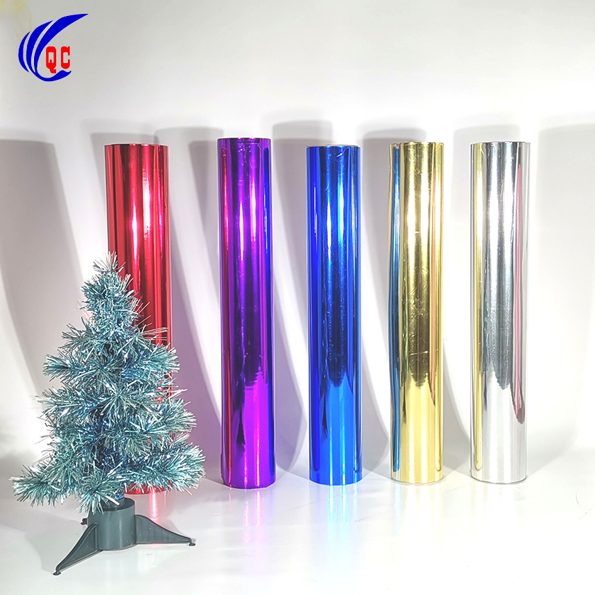 Rigid PVC Metallized Laminated Film Sheet Roll for Tinsel Packaging