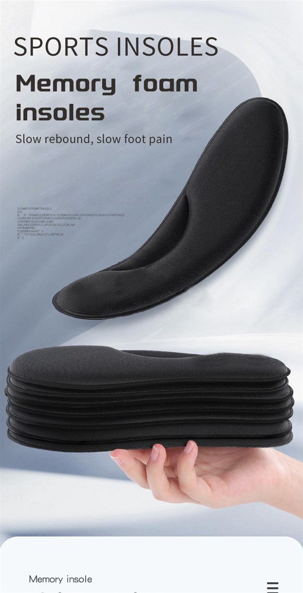 Memory foammesh insoles support customization support email contact